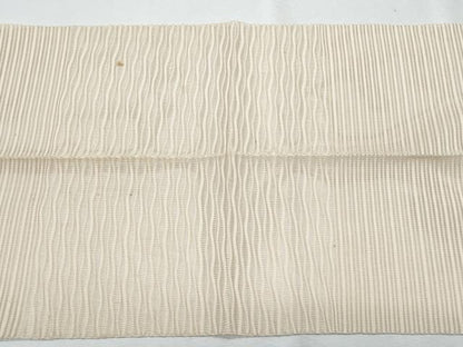 平和屋着物＊夏物　八寸名古屋帯　絽綴れ　よろけ縞　灰梅色　正絹　逸品　CABI5766fb