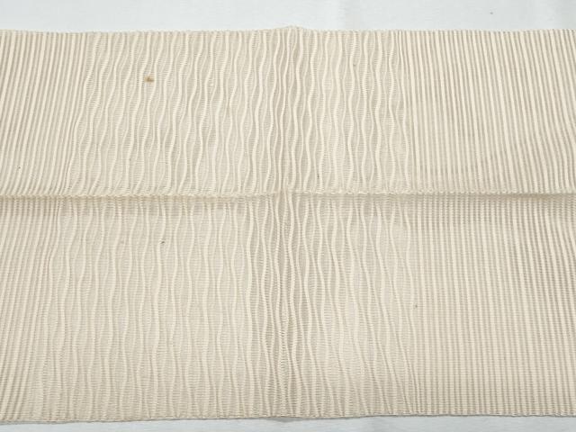 平和屋着物＊夏物　八寸名古屋帯　絽綴れ　よろけ縞　灰梅色　正絹　逸品　CABI5766fb