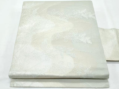 平和屋着物＊夏物　九寸名古屋帯　萩　金銀糸　正絹　逸品　CABI5772fb