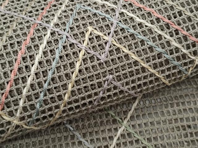 平和屋着物＊夏物　八寸名古屋帯　幾何学文様　正絹　逸品　CABI5779fb