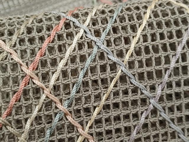 平和屋着物＊夏物　八寸名古屋帯　幾何学文様　正絹　逸品　CABI5779fb