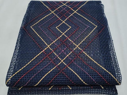 平和屋着物＊夏物　八寸名古屋帯　羅　幾何学文　正絹　逸品　CABI5781fb