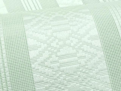平和屋着物＊夏物 八寸名古屋帯 博多織 紗献上 白緑色 CABI5791fb