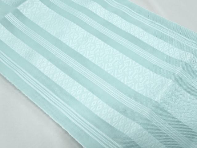 平和屋着物＊夏物　八寸名古屋帯　博多織　紗献上　白群色　CABI5797fb
