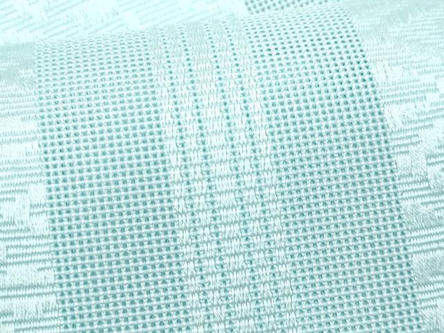 平和屋着物＊夏物　八寸名古屋帯　博多織　紗献上　白群色　CABI5797fb
