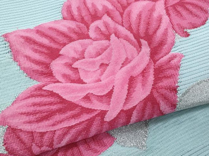 平和屋着物＊夏物　八寸名古屋帯　絽綴れ　草花文　銀糸　正絹　逸品　CABI5803fb
