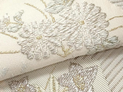 平和屋着物＊夏物　八寸名古屋帯　絽綴れ　刺繍　簪　枝花文　金銀糸　正絹　逸品　CABI5805fb