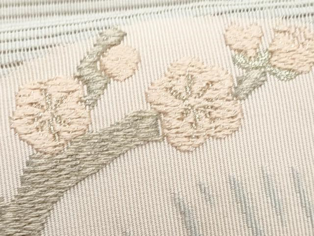 平和屋着物＊夏物　八寸名古屋帯　絽綴れ　刺繍　簪　枝花文　金銀糸　正絹　逸品　CABI5805fb