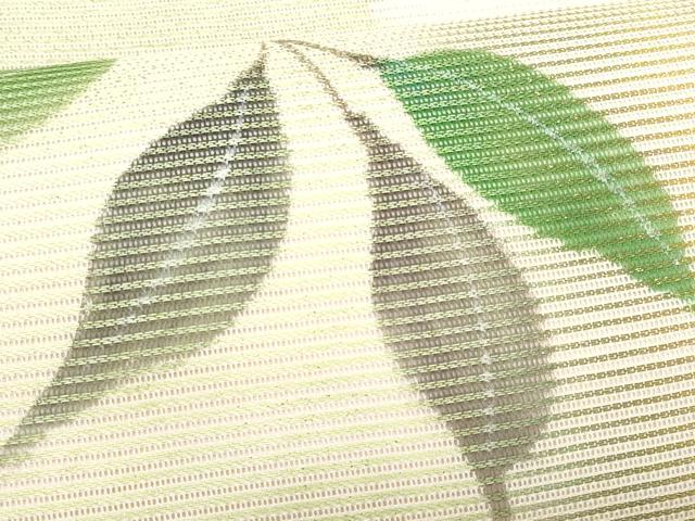 平和屋着物＊夏物　九寸名古屋帯　刺繍　枝花文　金銀糸　正絹　逸品　CABI5812fb