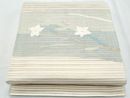 平和屋着物＊夏物　八寸名古屋帯　絽綴れ　桔梗　金糸　正絹　逸品　CABI5821fb