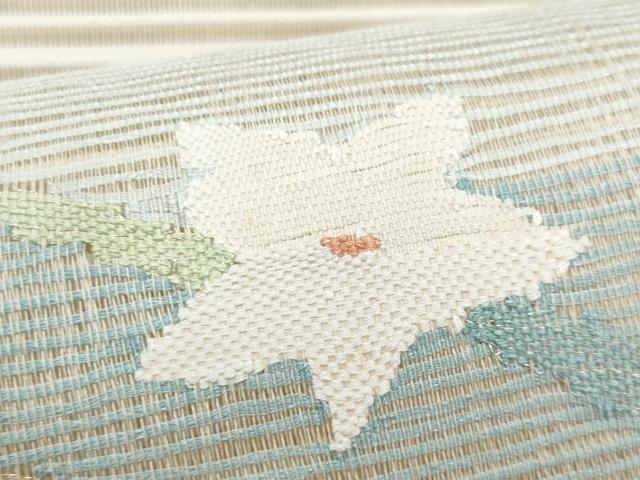 平和屋着物＊夏物　八寸名古屋帯　絽綴れ　桔梗　金糸　正絹　逸品　CABI5821fb