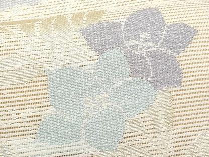 平和屋着物＊夏物　六通柄　京袋帯　枝花文　金糸　正絹　逸品　CABI5824fb