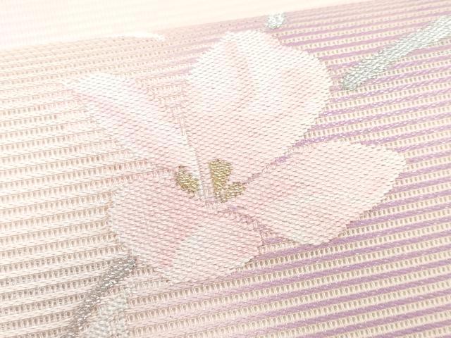 平和屋着物＊夏物　九寸開き名古屋帯　花唐草文　金銀糸　正絹　逸品　CABI5826fb