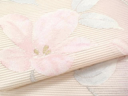 平和屋着物＊夏物　九寸開き名古屋帯　花唐草文　金銀糸　正絹　逸品　CABI5826fb