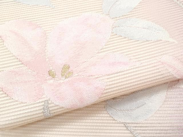 平和屋着物＊夏物　九寸開き名古屋帯　花唐草文　金銀糸　正絹　逸品　CABI5826fb