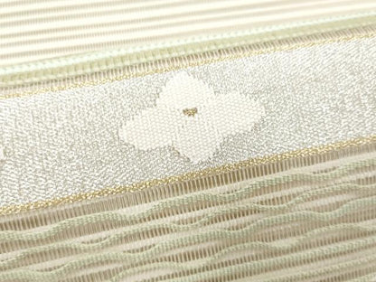 平和屋着物＊夏物　八寸名古屋帯　絽綴れ　横段花文　金銀糸　正絹　逸品　CABI5827fb