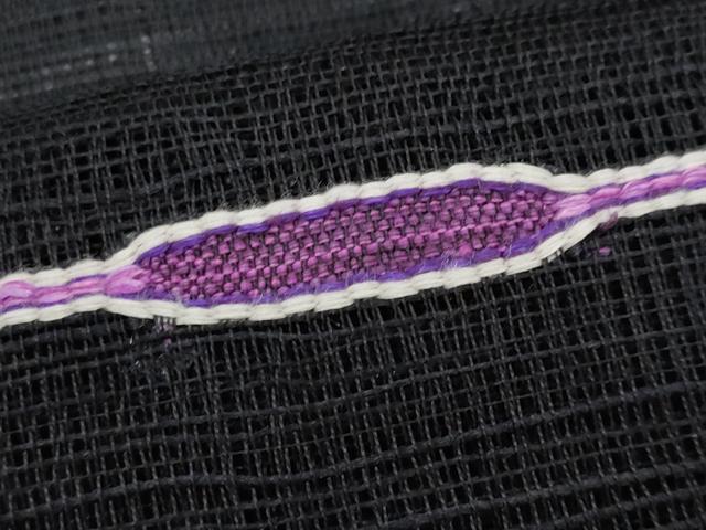 平和屋着物＊夏物　八寸名古屋帯　横段文　黒地　ゑり善扱い　正絹　逸品　CABI5835fb