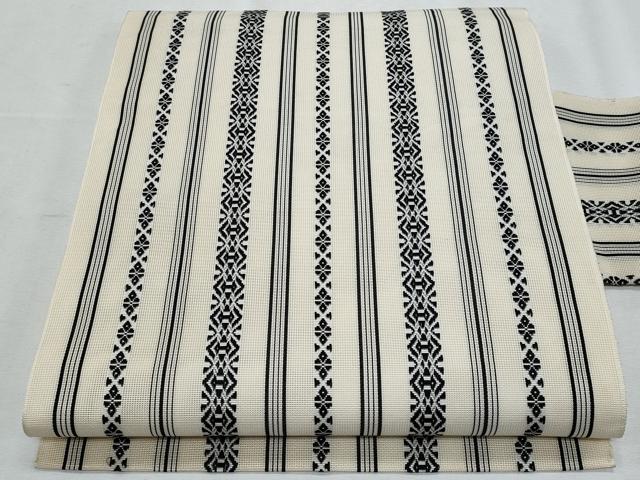 平和屋着物＊夏物　本場筑前博多織　八寸名古屋帯　紗献上　砂色　正絹　逸品　CABI5836fb