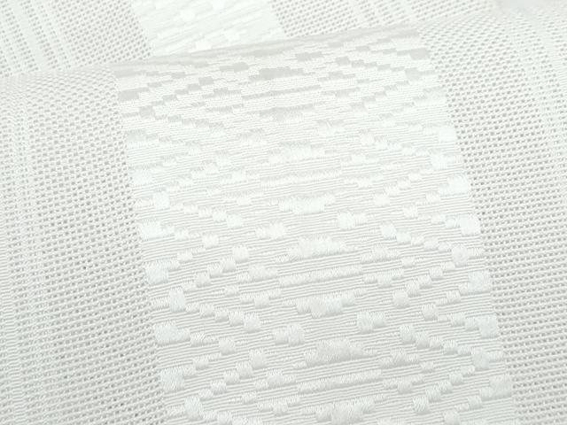 平和屋着物＊夏物　本場筑前博多織　八寸名古屋帯　紗献上　胡粉色　正絹　逸品　CABI5845fb
