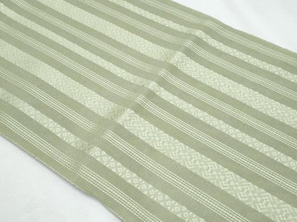 平和屋着物＊夏物　八寸名古屋帯　博多織　紗献上　青白橡色　CABI5854fb