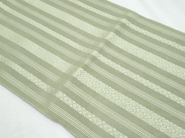 平和屋着物＊夏物　八寸名古屋帯　博多織　紗献上　青白橡色　CABI5854fb