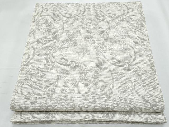 平和屋着物＊夏物　八寸名古屋帯　花唐草文　正絹　逸品　CABI5858fb