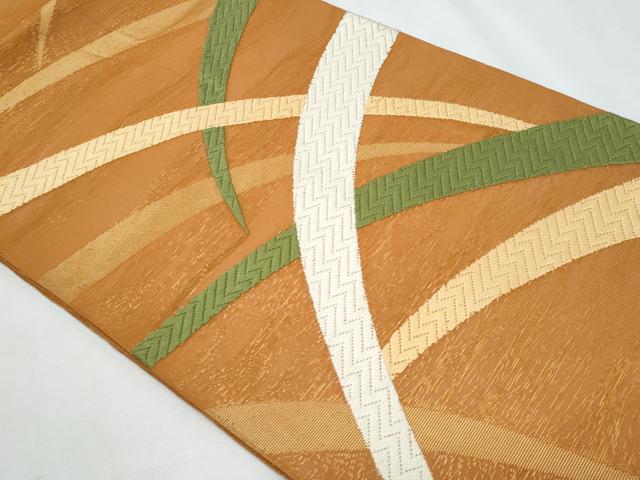 平和屋着物＊夏物　太鼓柄　本袋帯　唐織　芝草文　金彩　正絹　逸品　CABI5860fb