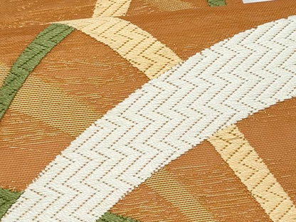 平和屋着物＊夏物　太鼓柄　本袋帯　唐織　芝草文　金彩　正絹　逸品　CABI5860fb