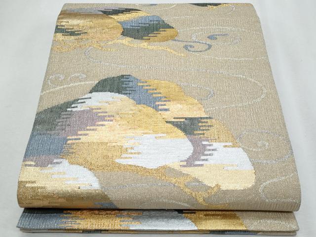 平和屋着物＊夏物　六通柄袋帯　枝松文　金銀糸　正絹　逸品　CABI5861fb
