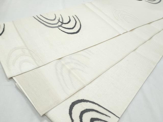 平和屋着物＊夏物　六通柄袋帯　すくい織　抽象文様　正絹　逸品　CABI5869fb