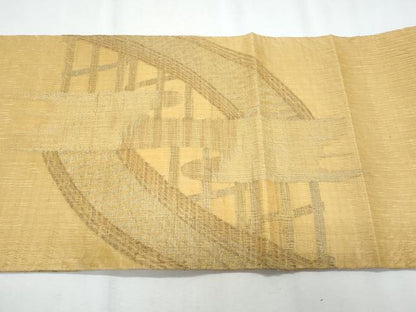平和屋着物＊夏物　太鼓柄袋帯　櫛織　渡り橋　金銀糸　正絹　逸品　CABI5870fb