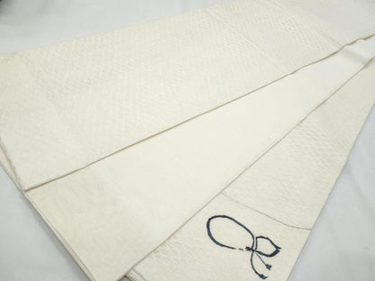 平和屋着物＊夏物　太鼓柄袋帯　すくい織　瓢箪　銀糸　正絹　逸品　CABI5871fb