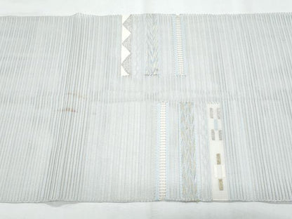 平和屋着物＊夏物　八寸名古屋帯　絽綴れ　横段文　金銀糸　正絹　逸品　CABI5875fb