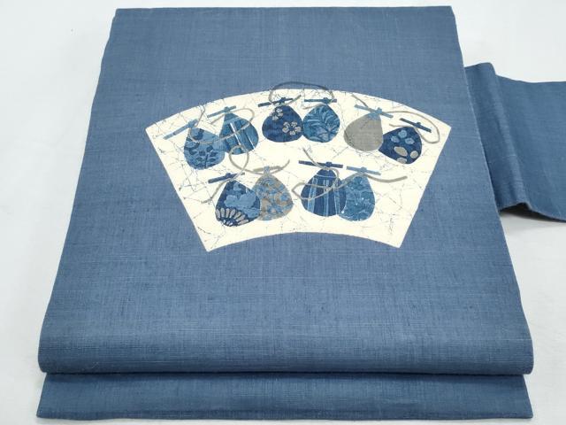 平和屋着物＊夏物　九寸名古屋帯　作家物　成り物　麻　逸品　CABI5879fb