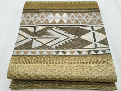 平和屋着物＊夏物　太鼓柄袋帯　すくい織　横段文　正絹　逸品　CABI5882fb