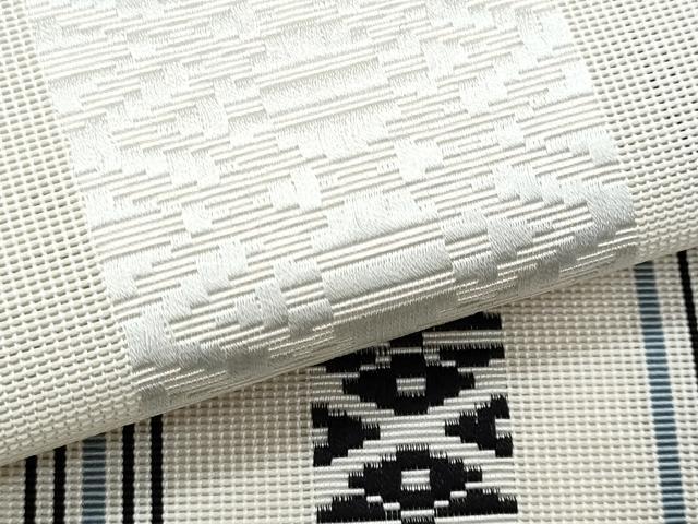 平和屋着物＊夏物　本場筑前博多織　八寸名古屋帯　紗献上　素色　正絹　逸品　CABI5896fb