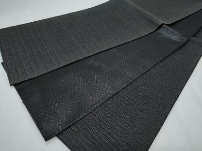 平和屋着物＊夏物　全通柄袋帯　紙布　組織　檳榔子染色　正絹　逸品　CABI5907fb