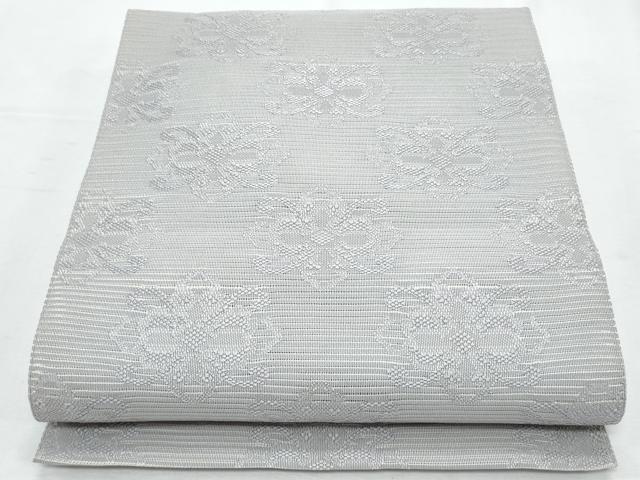 平和屋着物＊夏物　八寸名古屋帯　絽綴れ　草花文　正絹　逸品　CABI5915fb