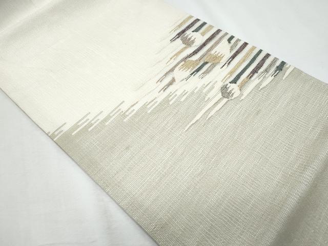 平和屋着物＊夏物　九寸開き名古屋帯　すくい織　抽象文様　正絹　逸品　CABI5921fb
