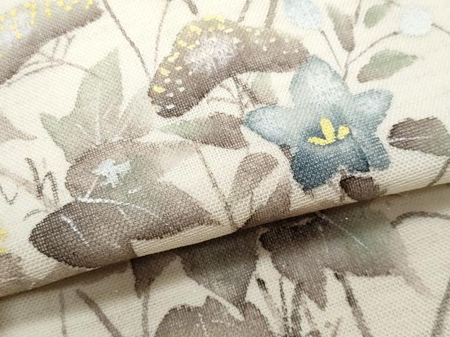 平和屋着物＊夏物　九寸名古屋帯　桔梗枝松文　正絹　逸品　CABI5923fb