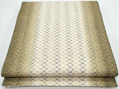 平和屋着物＊夏物　八寸名古屋帯　組み織　菱間道　金糸　正絹　逸品　CABI5930fb