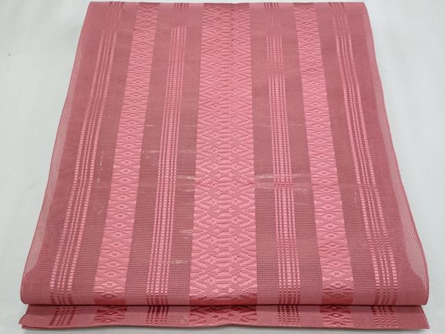 平和屋着物＊夏物　本場筑前博多織　八寸名古屋帯　紗献上　長春色　正絹　逸品　CABI5934fb