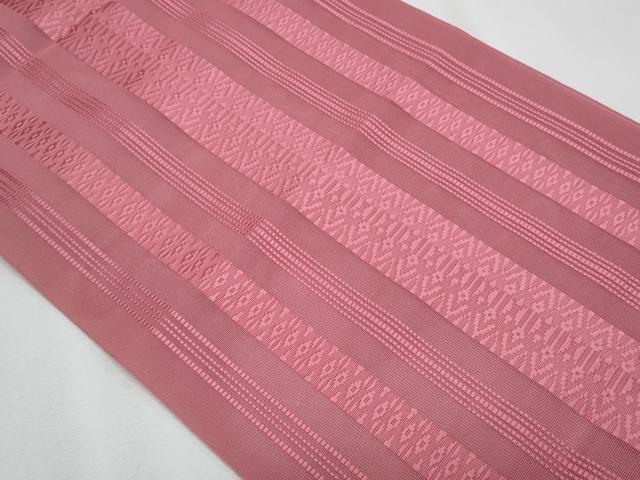 平和屋着物＊夏物　本場筑前博多織　八寸名古屋帯　紗献上　長春色　正絹　逸品　CABI5934fb