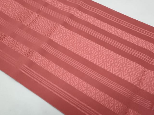 平和屋着物＊夏物　本場筑前博多織　八寸名古屋帯　紗献上　長春色　正絹　逸品　CABI5936fb