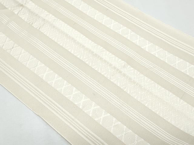 平和屋着物＊夏物　八寸名古屋帯　紗献上　灰梅色　正絹　逸品　CABI5937fb