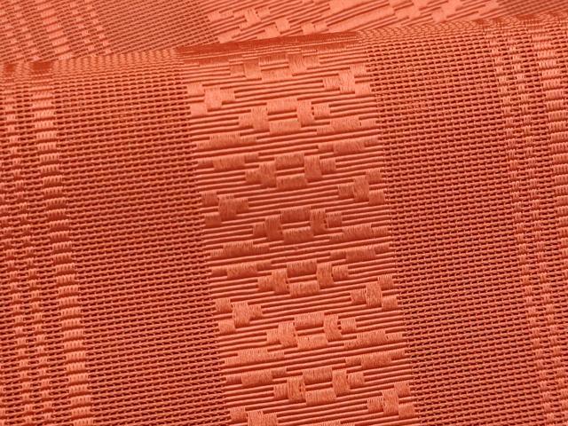 平和屋着物＊夏物　本場筑前博多織　八寸名古屋帯　紗献上　赤茶色　正絹　逸品　CABI5939fb
