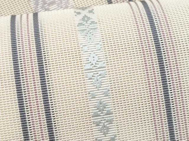 平和屋着物＊夏物　本場筑前博多織　八寸名古屋帯　紗献上　薄卵色　やまと誂製　正絹　逸品　CABI5941fb