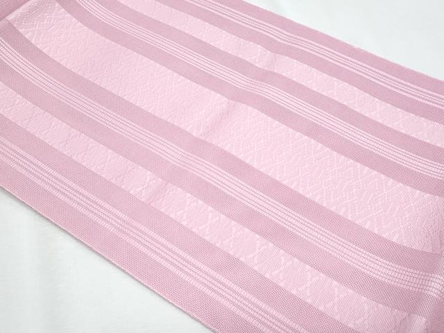 平和屋着物＊夏物　八寸名古屋帯　博多織　紗献上　鴇色　CABI5942fb