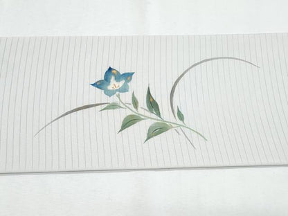 平和屋着物＊夏物　銀座　志ま亀　塩瀬　九寸名古屋帯　手描き　花籠文　金彩　たとう紙付き　正絹　逸品　CABI5952fb