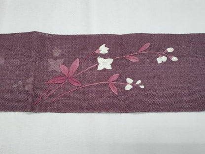 平和屋着物＊夏物　銀座　志ま亀　八寸名古屋帯　総刺繍　枝花文　たとう紙付き　正絹　逸品　CABI5954fb